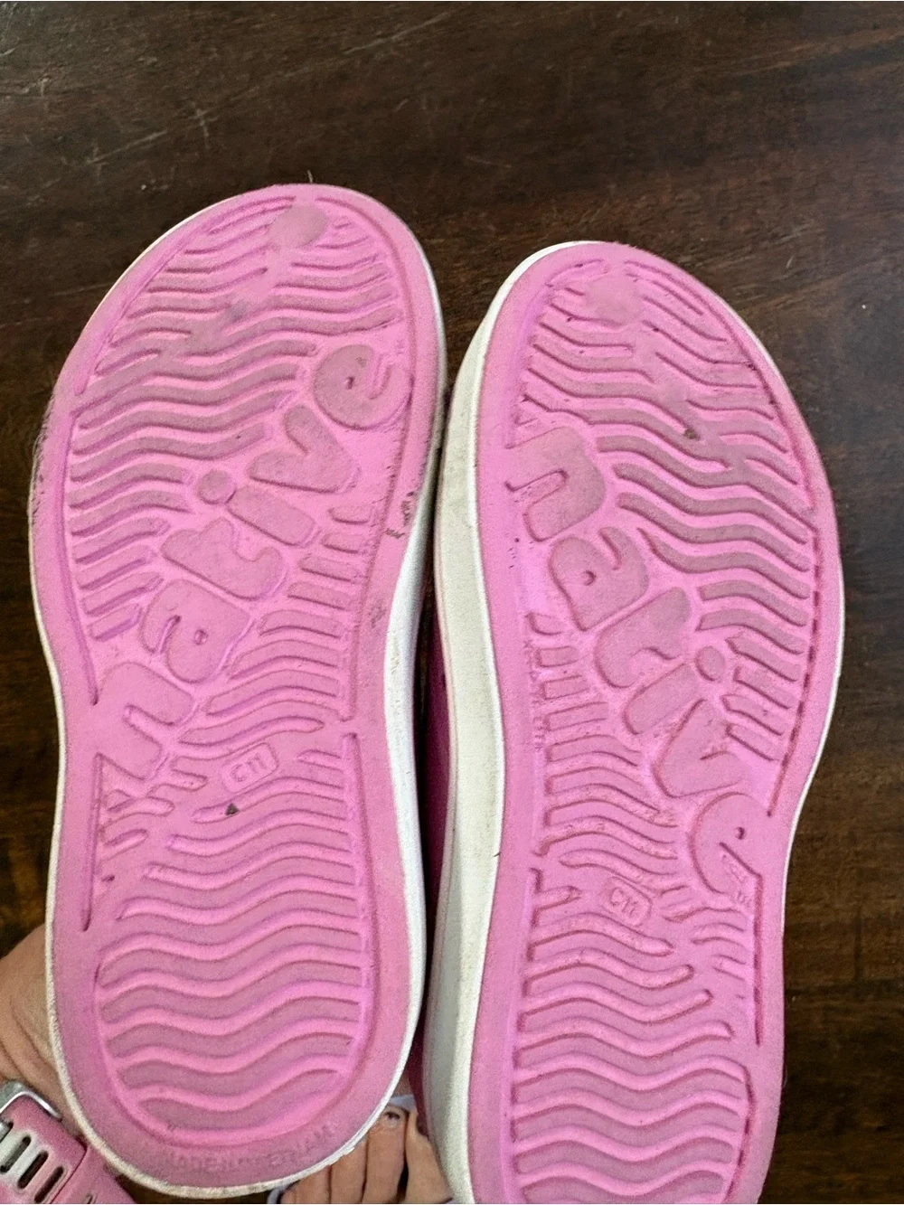Kids Pink Rainbow Cloud Slip-On Shoes- Native